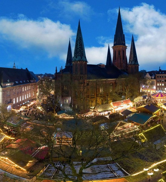 Oldenburg Kerstmarkt Luchtfoto