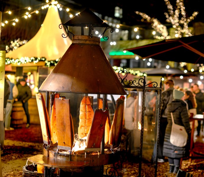 Geroosterde zalm &ndash; Scandinavisch kerstdorp Oldenburg